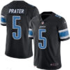 Men’s Detroit Lions #5 Matt Prater Black 2016 Color Rush Stitched NFL Nike Limited Jersey