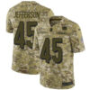 Nike Bengals #45 Malik Jefferson Camo Men’s Stitched NFL Limited 2018 Salute To Service Jersey