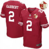 Men’s San Francisco 49ers #2 Blaine Gabbert Scarlet Red 70th Anniversary Patch Stitched NFL Nike Elite Jersey