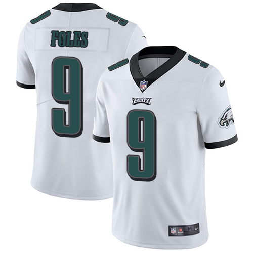 Nike Eagles #9 Nick Foles White Men’s Stitched NFL Vapor Untouchable Limited Jersey