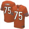 Men’s Nike Chicago Bears #75 Kyle Long Elite Orange Alternate NFL Jersey