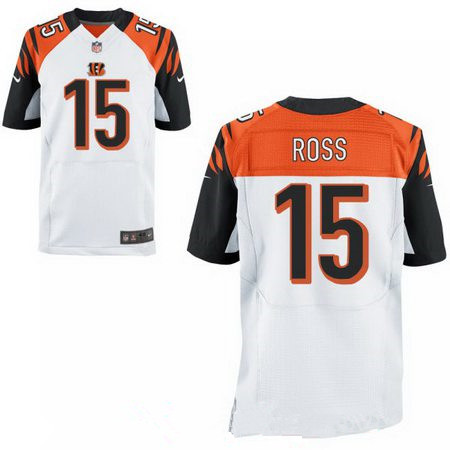 Men’s 2017 NFL Draft Cincinnati Bengals #15 John Ross White Road Stitched NFL Nike Elite Jersey