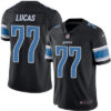 Men’s Detroit Lions #77 Cornelius Lucas Black 2016 Color Rush Stitched NFL Nike Limited Jersey