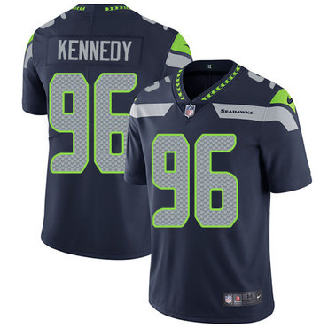 Nike Seattle Seahawks #96 Cortez Kennedy Steel Blue Team Color Men’s Stitched NFL Vapor Untouchable Limited Jersey