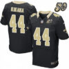 Men’s New Orleans Saints #44 Hau’oli Kikaha Black 50th Season Patch Stitched NFL Nike Elite Jersey