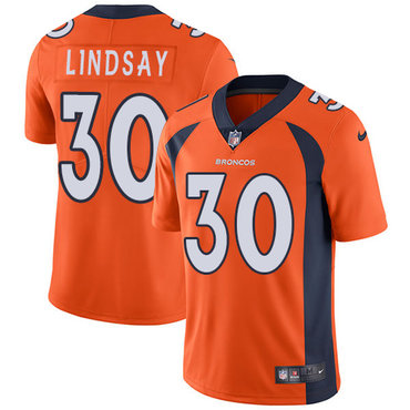 Nike Denver Broncos #30 Phillip Lindsay Orange Team Color Men’s Stitched NFL Vapor Untouchable Limited Jersey