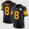 Men’s Pittsburgh Steelers #8 Kenny Pickett Black 2023 F.U.S.E. Color Rush Limited Stitched Jersey