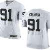 Men’s Oakland Raiders #91 Shilique Calhoun White Road Nike Elite Jersey