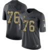 Men’s Minnesota Vikings #76 Alex Boone Black Anthracite 2016 Salute To Service Stitched NFL Nike Limited Jersey