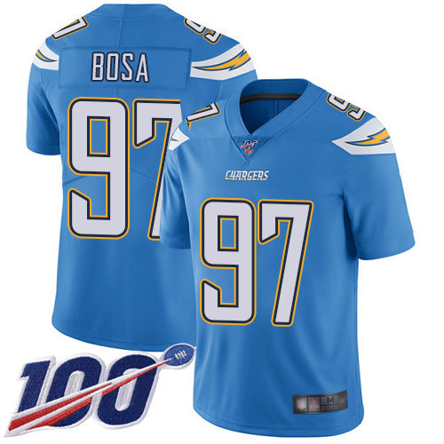 Chargers #97 Joey Bosa Electric Blue Alternate Men’s Stitched Football 100th Season Vapor Limited Jersey