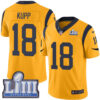 #18 Limited Cooper Kupp Gold Nike NFL Men’s Jersey Los Angeles Rams Rush Vapor Untouchable Super Bowl LIII Bound