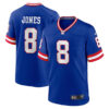 Men’s New York Giants #8 Daniel Jones Royal Stitched Game Jersey