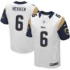 Men’s St. Louis Rams #6 Johnny Hekker White Road NFL Nike Elite Jersey