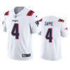Men’s New England Patriots #4 Bailey Zappe White Vapor Untouchable Limited Stitched Jersey