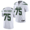 Men’s New York Jets #75 Alijah Vera-Tucker White Vapor Untouchable Limited Stitched Jersey