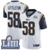 #58 Limited Cory Littleton White Nike NFL Road Men’s Jersey Los Angeles Rams Vapor Untouchable Super Bowl LIII Bound