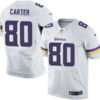 Minnesota Vikings #80 Cris Carter White Road NFL Nike Elite Jersey