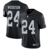 Nike Oakland Raiders #24 Charles Woodson Black Team Color Men’s Stitched NFL Vapor Untouchable Limited Jersey