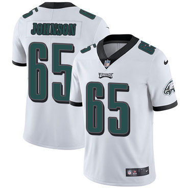 Nike Philadelphia Eagles #65 Lane Johnson White Men’s Stitched NFL Vapor Untouchable Limited Jersey