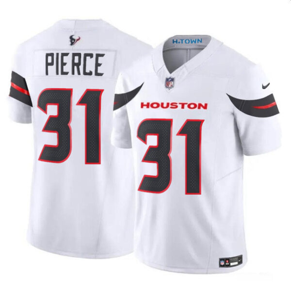 Men’s Houston Texans #31 Dameon Pierce White 2024 Vapor F.U.S.E. Limited Football Stitched Jersey