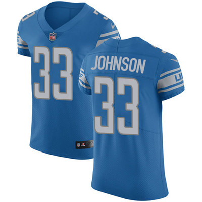 Nike Detroit Lions #33 Kerryon Johnson Blue Team Color Men’s Stitched NFL Vapor Untouchable Elite Jersey