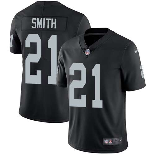 Nike Oakland Raiders #21 Sean Smith Black Team Color Men’s Stitched NFL Vapor Untouchable Limited Jersey