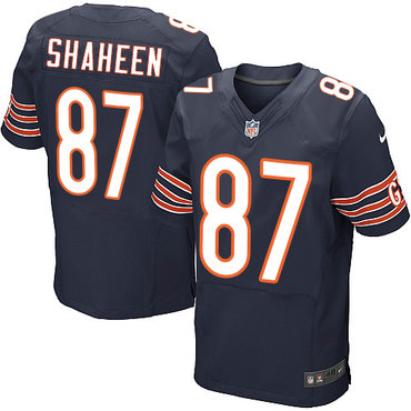Nike Chicago Bears #87 Adam Shaheen Navy Blue Team Color Men’s Stitched NFL Elite Jersey