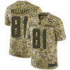 Nike Chargers #81 Mike Williams Camo Men’s Stitched NFL Limited 2018 Salute To Service Jersey