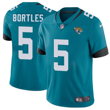 Nike Jacksonville Jaguars #5 Blake Bortles Teal Green Team Color Men’s Stitched NFL Vapor Untouchable Limited Jersey