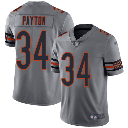 Bears #34 Walter Payton Silver Men’s Stitched Football Limited Inverted Legend Jersey