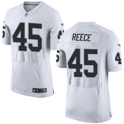 Men’s Oakland Raiders #45 Marcel Reece White Road 2015 NFL Nike Elite Jersey