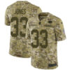 Nike Packers #33 Aaron Jones Camo Men’s Stitched NFL Limited 2018 Salute To Service Jersey
