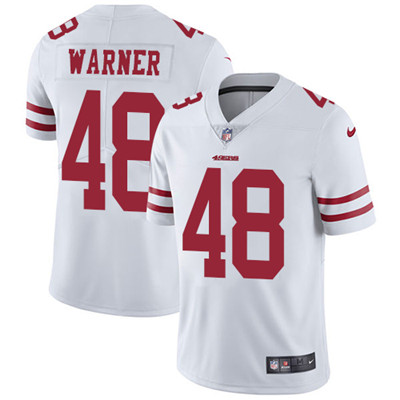 Nike San Francisco 49ers #48 Fred Warner White Men’s Stitched NFL Vapor Untouchable Limited Jersey