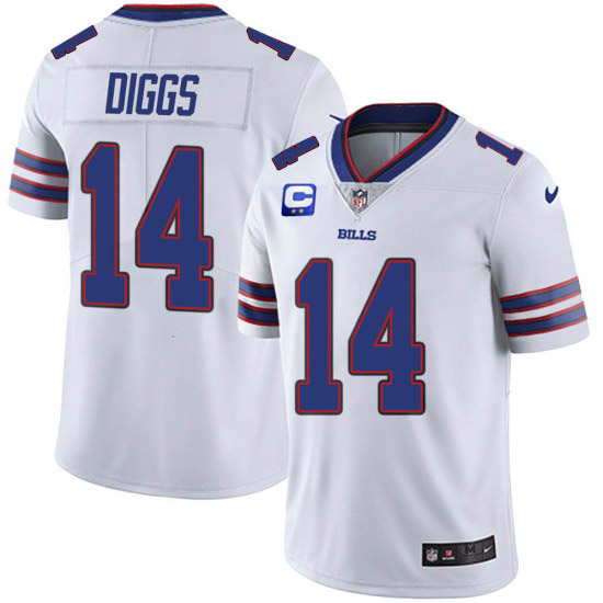Men’s Buffalo Bills 2022 #14 Stefon Diggs White With 2-star C Patch Vapor Untouchable Limited Stitched NFL Jersey