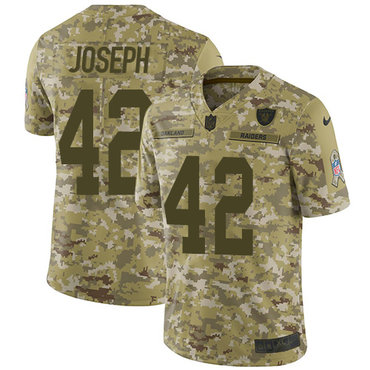 Nike Raiders #42 Karl Joseph Camo Men’s Stitched NFL Limited 2018 Salute To Service Jersey