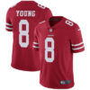 Nike San Francisco 49ers #8 Steve Young Red Team Color Men’s Stitched NFL Vapor Untouchable Limited Jersey
