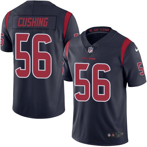 Nike Texans #56 Brian Cushing Navy Blue Men’s Stitched NFL Limited Rush Jersey