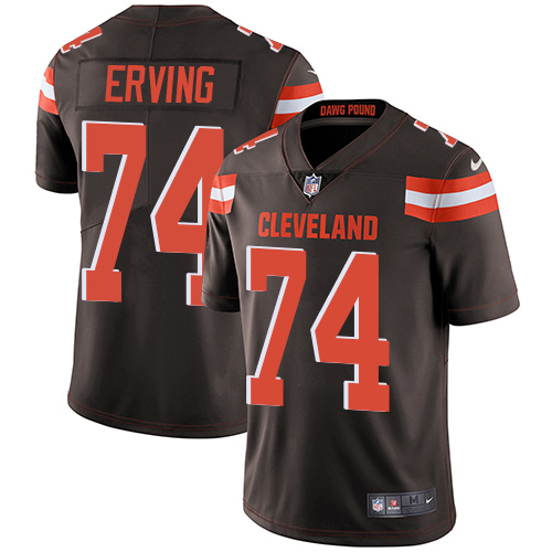 Nike Cleveland Browns #74 Cameron Erving Brown Team Color Men’s Stitched NFL Vapor Untouchable Limited Jersey