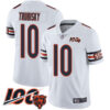 Bears #10 Mitchell Trubisky White Men’s Stitched Football 100th Season Vapor Limited Jersey