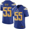 Nike Chargers #55 Junior Seau Electric Blue Men’s Stitched NFL Limited Rush Jersey