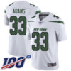 Jets #33 Jamal Adams White Men’s Stitched Football 100th Season Vapor Limited Jersey