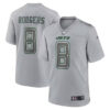 Men’s New York Jets #8 Aaron Rodgers Grey Atmosphere Fashion Stitched Jersey