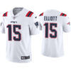 Men’s New England Patriots #15 Ezekiel Elliott White Vapor Untouchable Stitched Jersey