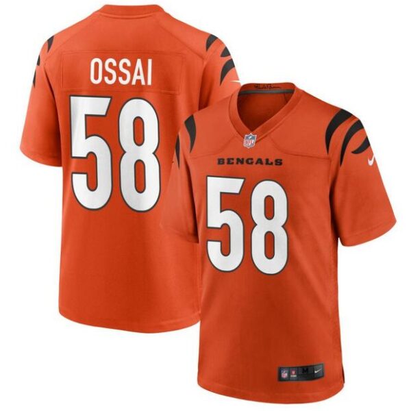 Men’s Cincinnati Bengals #58 Joseph Ossai Orange Football Stitched Game Jersey
