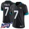 Jaguars #7 Nick Foles Black Team Color Men’s Stitched Football 100th Season Vapor Limited Jersey