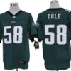 Size 60 4XL-Trent Cole Philadelphia Eagles #58 Green Stitched Nike Elite NFL Jerseys