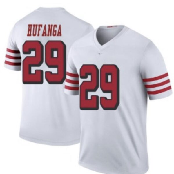 Men’s San Francisco 49ers #29 Talanoa Hufanga White Stitched Jersey