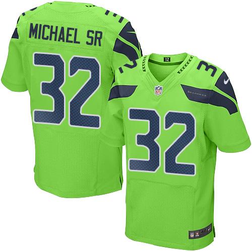 Nike Seahawks #32 Christine Michael SR Green Men’s Stitched NFL Elite Rush Jersey