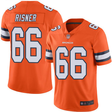 Broncos #66 Dalton Risner Orange Men’s Stitched Football Limited Rush Jersey