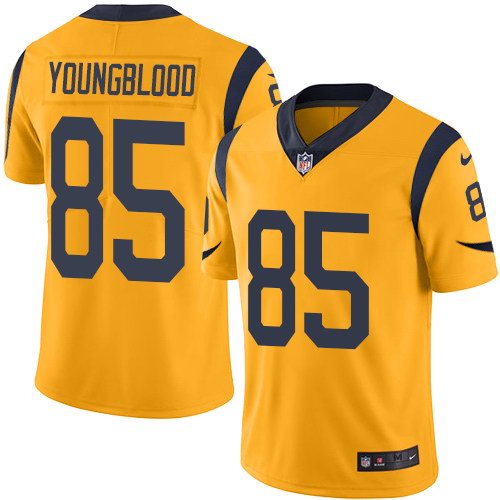 Men’s Nike Rams 85 Jack Youngblood Gold Color Rush Limited Jersey